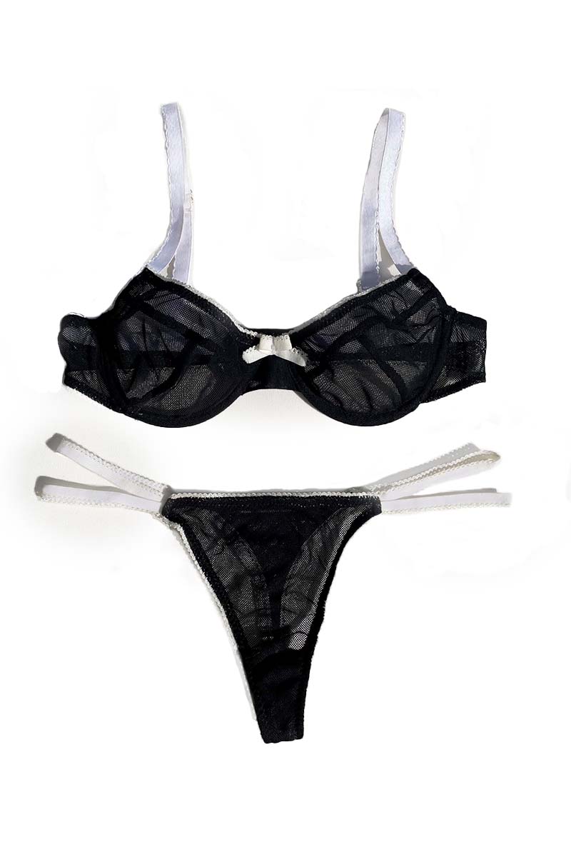 Grace Bra  French Black Branded Lingerie Set